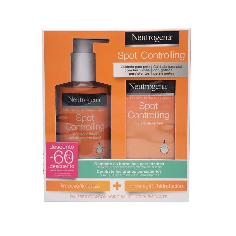 Neutrogena Spot Controlling Hidratante Oil Free 50 + Limpiador Facial