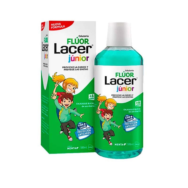 Lacer Junior Colutorio Flúor 0,05% Sabor Menta 500 ml
