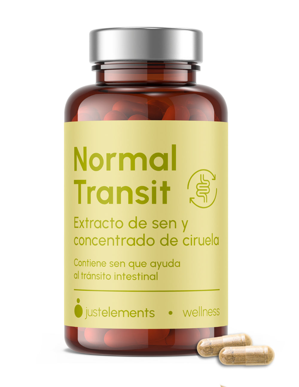 Laxante Natural Normal Transit para Estreñimiento Just Elements Wellness 30 cápsulas