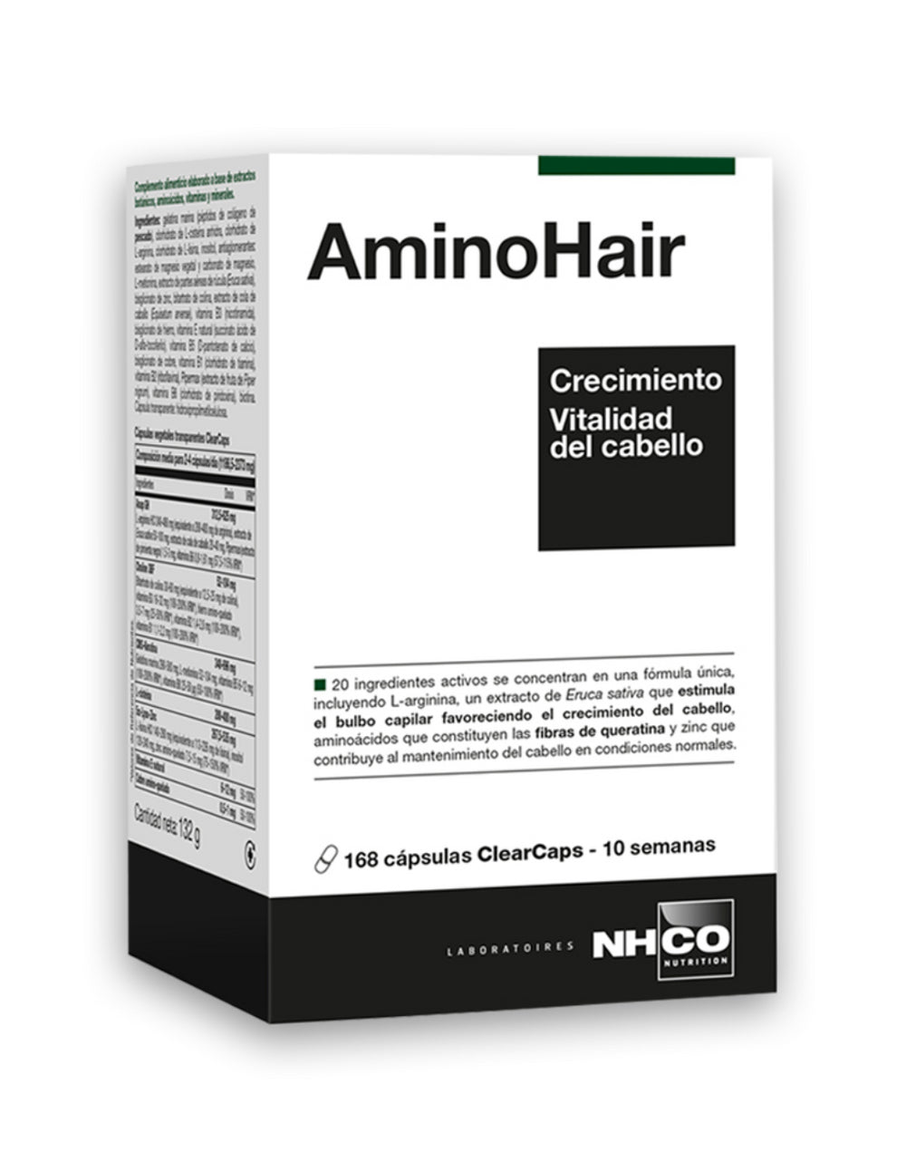 NHCO AminoHair Crecimiento y vitalidad del cabello 168 caps.
