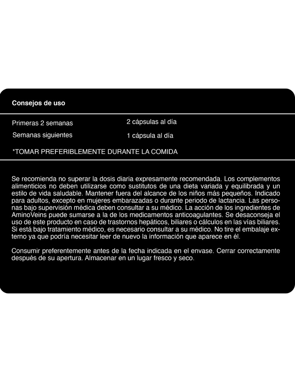 NHCO AminoVeins circulación venosa 42 caps.