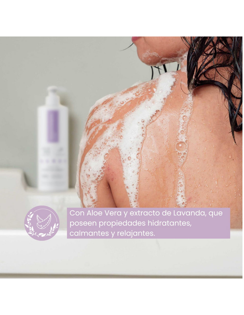 Green Cornerss Gel de baño arroz purpura