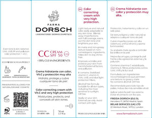 Farma Dorsch CC Cream SPF50 50 ml Hidratante con color