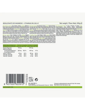 Aldous Bisglicinato de Magnesio con Vitaminas B5, B6 y C 200 caps.
