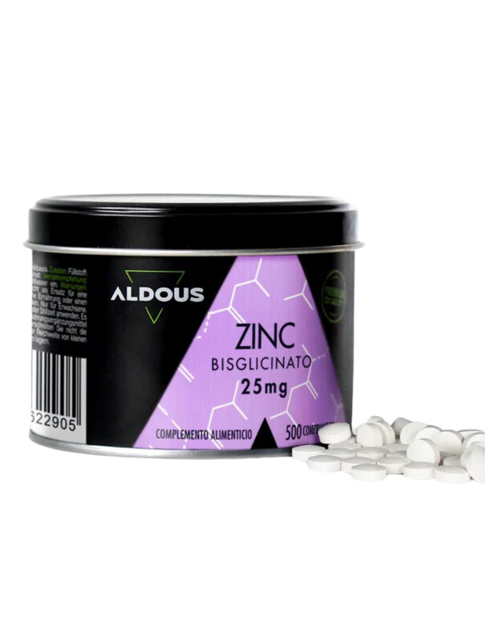 Aldous Bisglicinato de Zinc 500 compr.