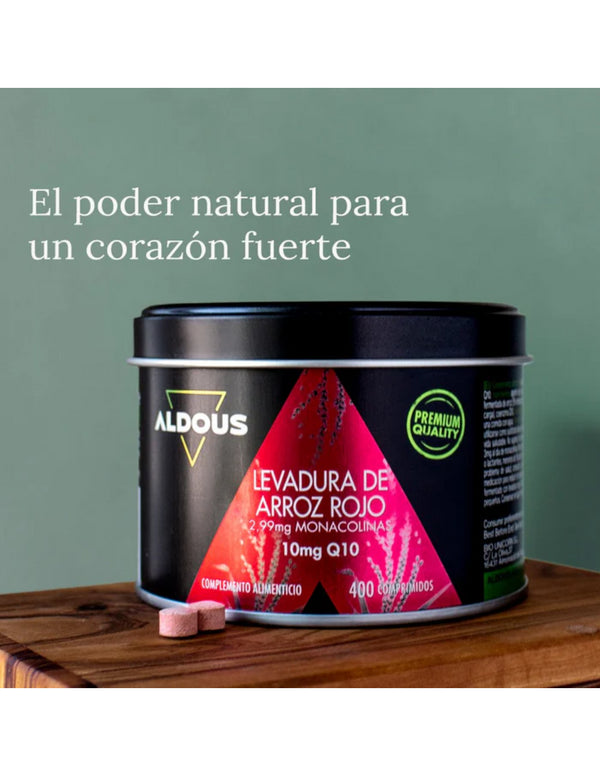 Aldous Levadura de Arroz Rojo con Coenzima Q10 400 compr.