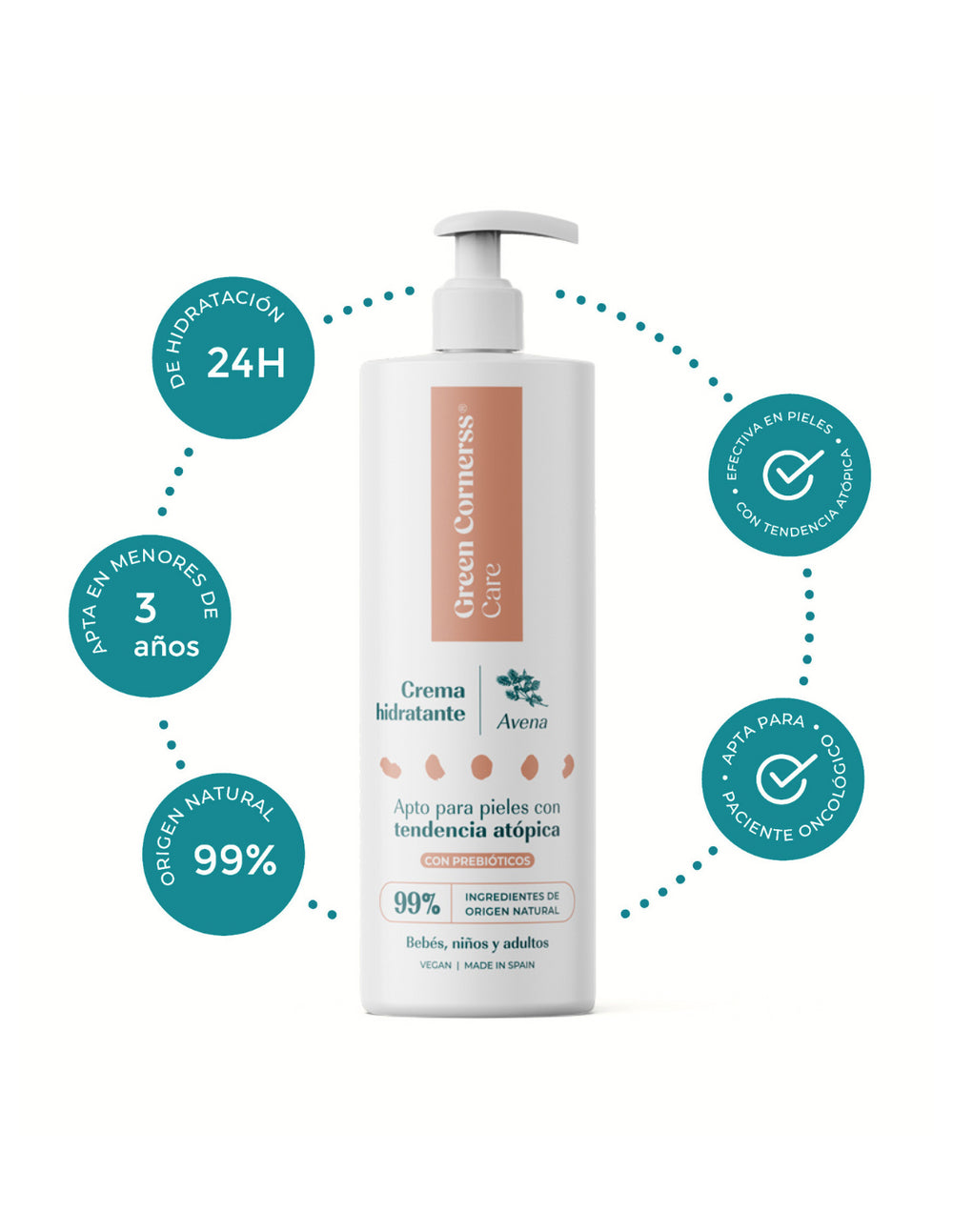 Green Cornerss Crema Hidratante de Avena Pieles Atópicas 280 ml