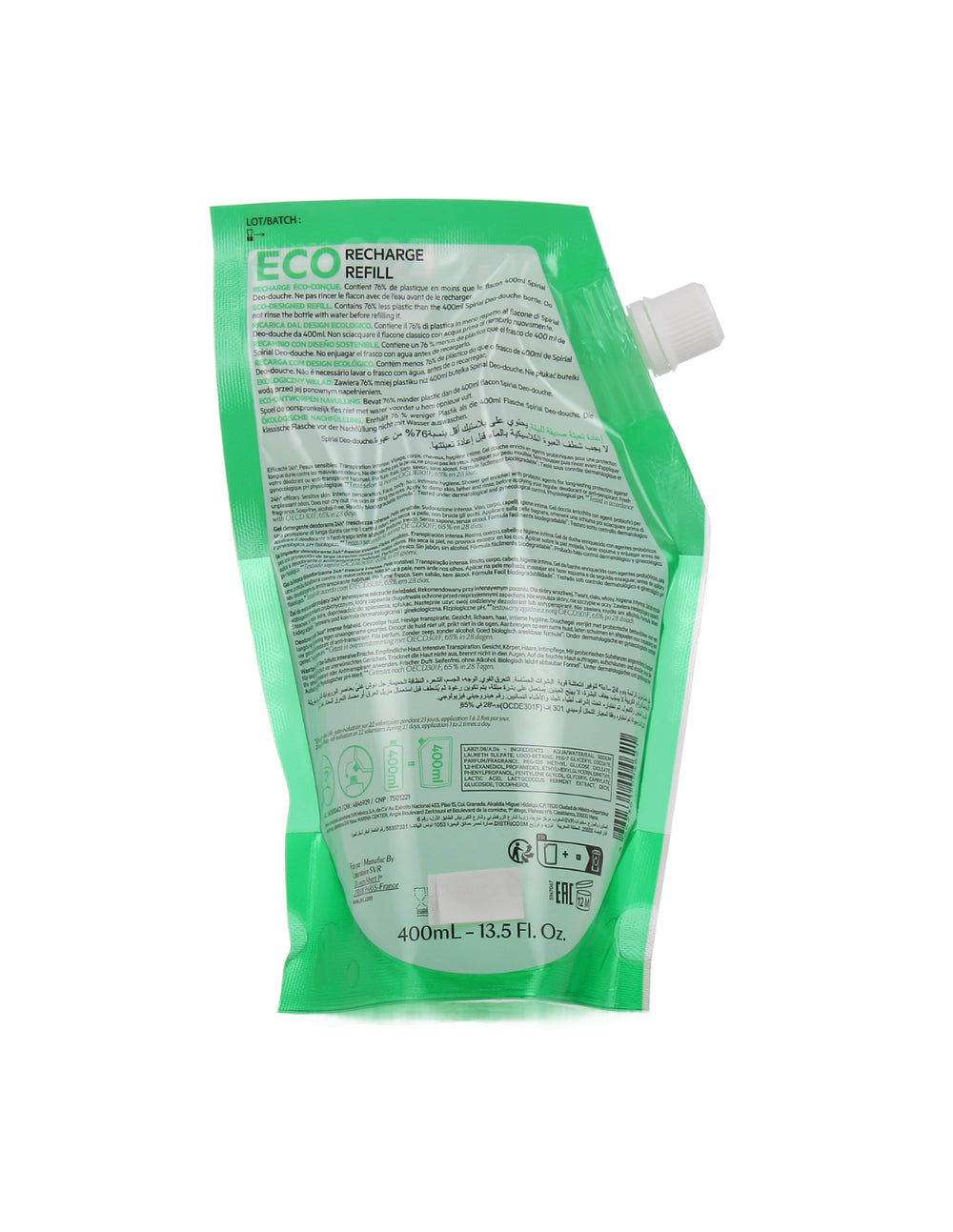 SVR Spirial Déo-Douche Recarga 400 ml