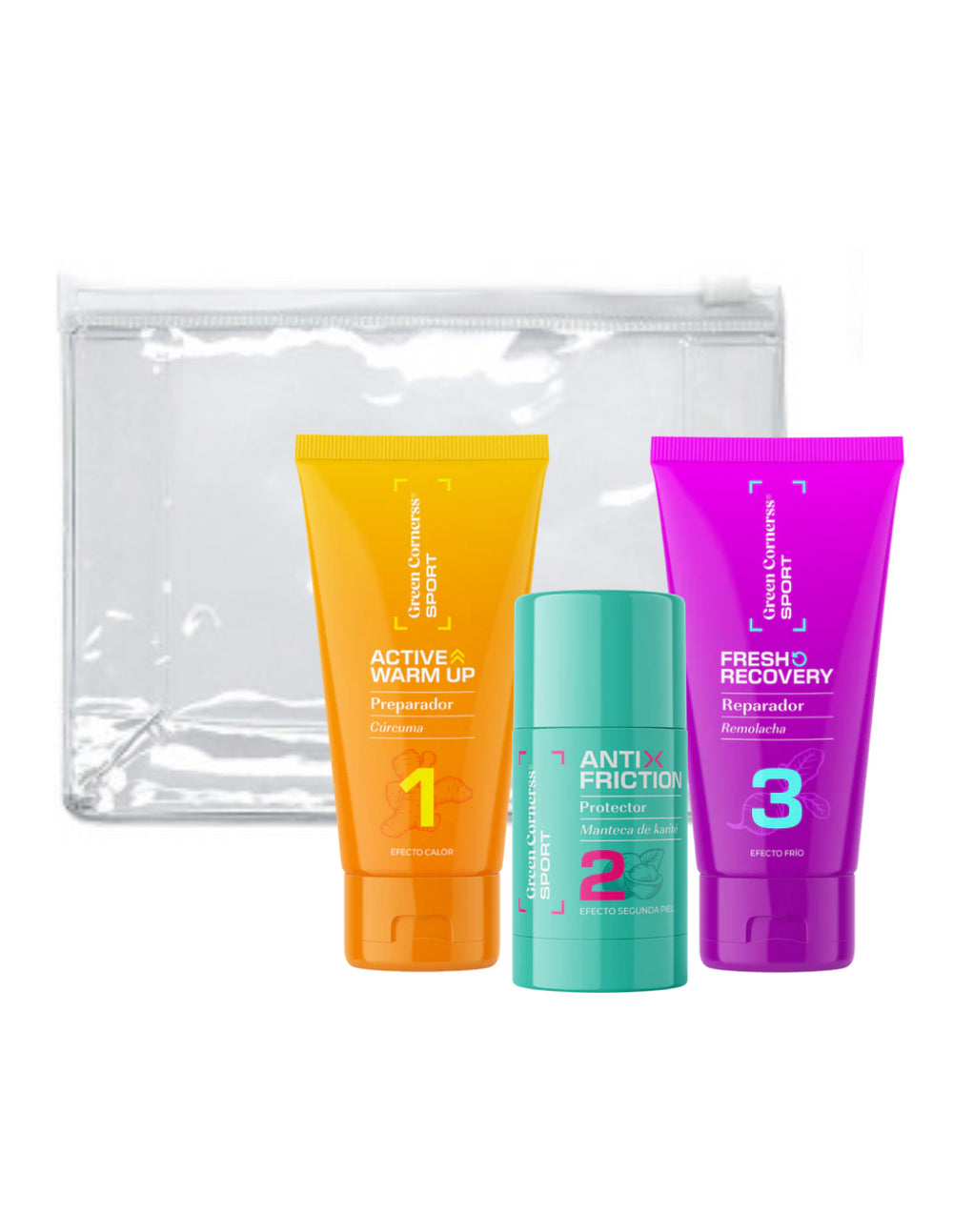 Green Cornerss Sport Pack 3 ud + Neceser