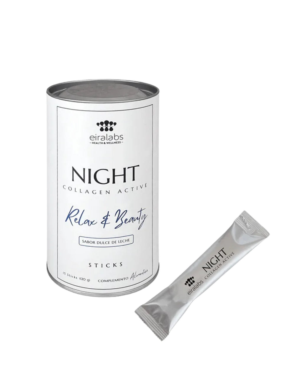 Eiralabs NIGHT Colageno Activo DULCE DE LECHE 15 sticks