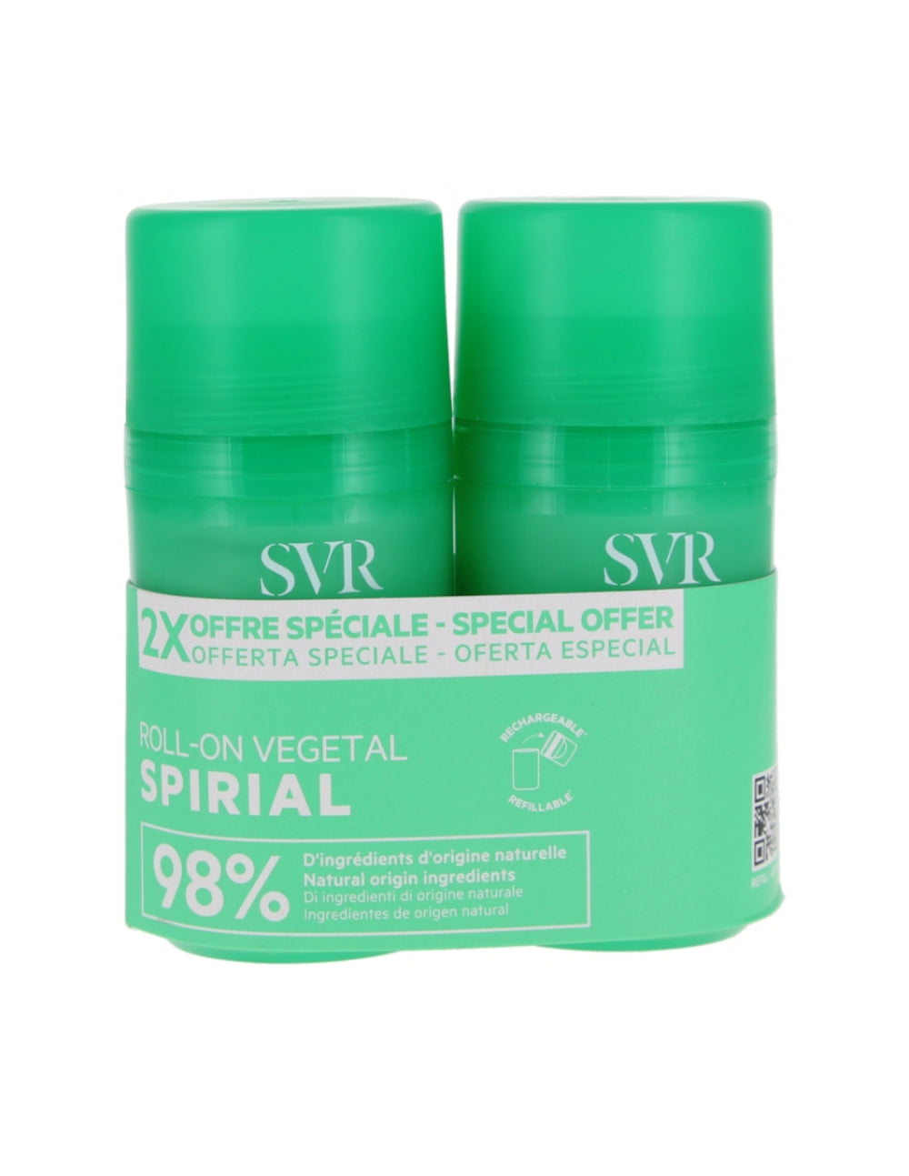 SVR Spirial Duplo Desodorante antitranspirante 24h 2 x 50 ml
