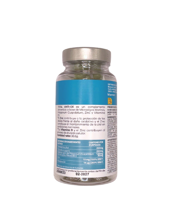 Bluevert Total Anti-Ox Complemento alimenticio 60 cápsulas