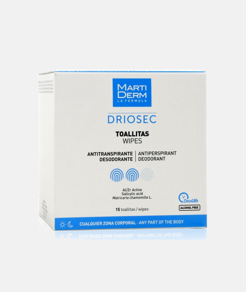 MARTIDERM DRIOSEC TOALLITAS ANTITRAN 15U