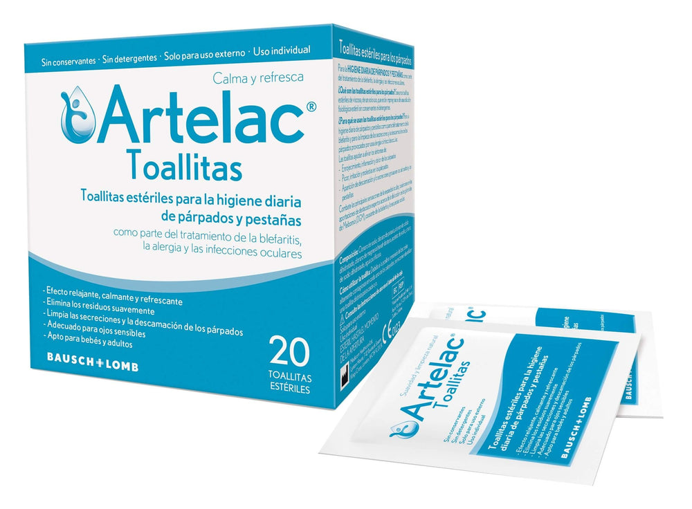 Artelac Toallitas Limpieza párpados y pestañas | 20 uds La solución diaria para tus ojos