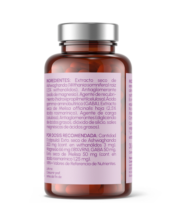 Ashwagandha con Magnesio Keep Calm Just Elements Wellness 120 cápsulas