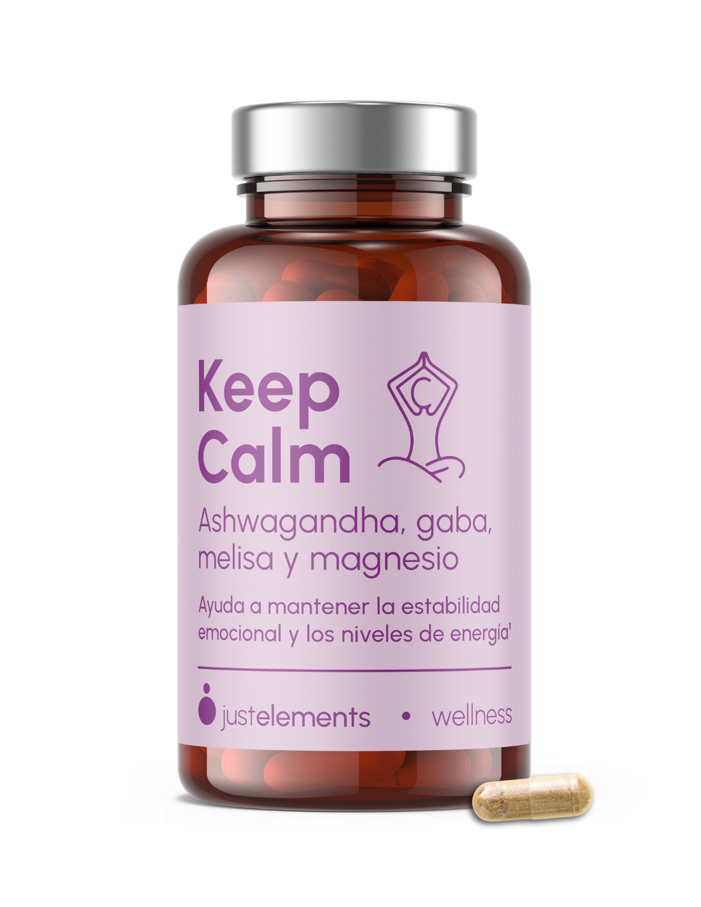 Ashwagandha con Magnesio Keep Calm Just Elements Wellness 120 cápsulas