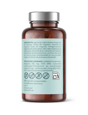 Just Elements Wellness Magnesio 4 Complex con Cúrcuma y Vitamina B6 120 cápsulas