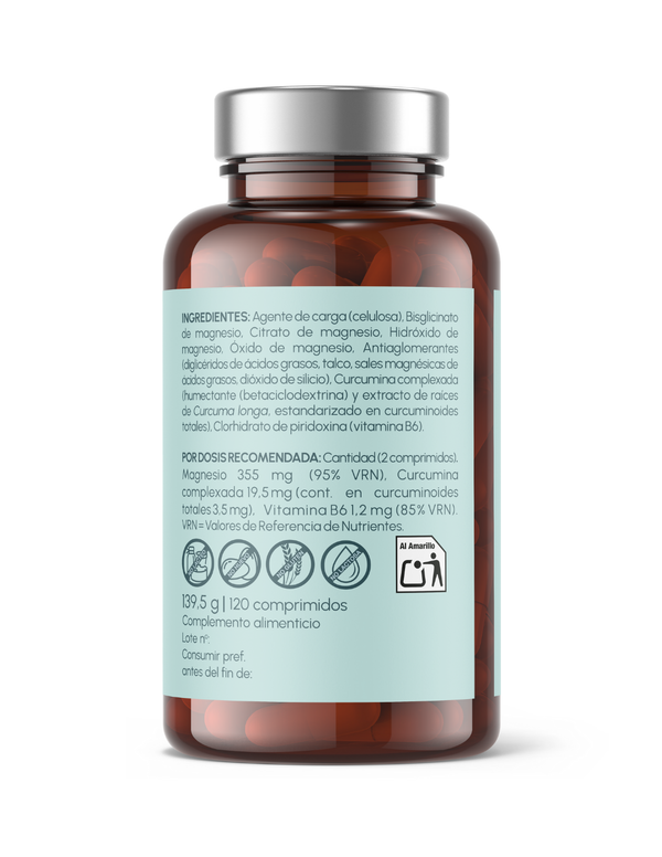 Just Elements Wellness Magnesio 4 Complex con Cúrcuma y Vitamina B6 120 cápsulas