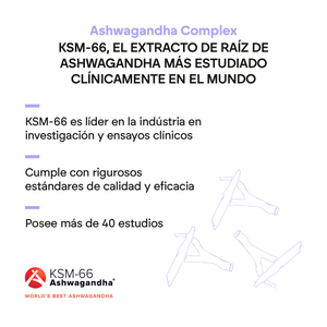 Nutralie Ashwagandha con Vitamina B6 + B12 y Rodiola para Ansiedad 60 cápsulas