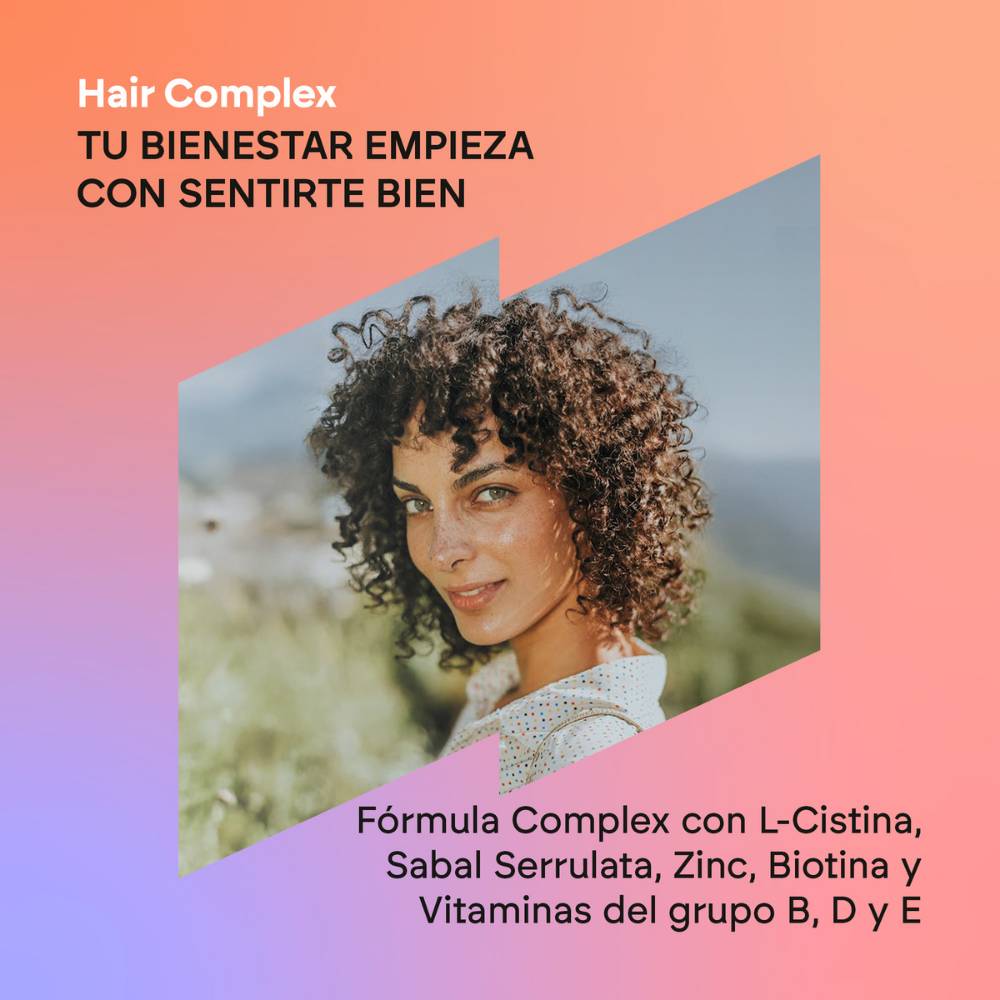 Nutralie Hair Complex + Biotina y L-Cisteína Vitaminas Cabello 90 cápsulas