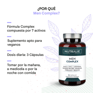 Nutralie Men Complex con Zinc y Maca Energizante 90 cápsulas