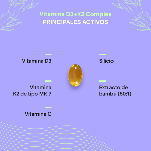 Nutralie Vitamina D3+K2 Complex 10000 UI + Vit C Músculos y Huesos 60 Softgels