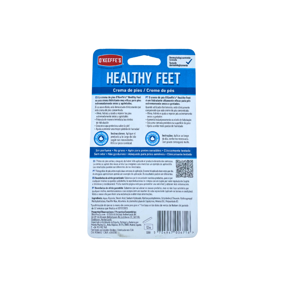 O’Keeffe’s Healthy Feet Crema de pies Tarro 91 g