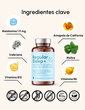 Pack 3 Just Elements Wellness Regular Sleep Melatonina 1,9 mg