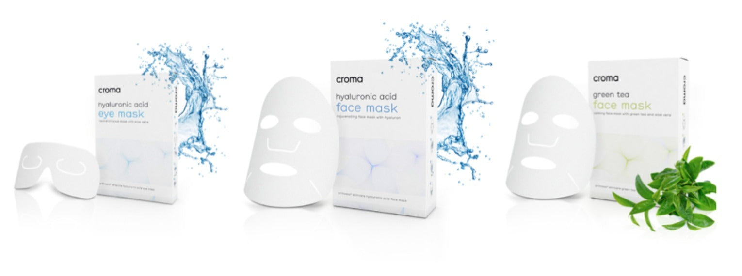 Las Mascarillas faciales CROMA que recomiendan los dermatólogos y médicos esteticos.