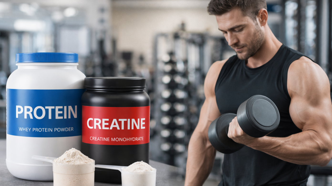 Proteína y creatina: por qué tomarlas juntas y cuándo tiene sentido hacerlo