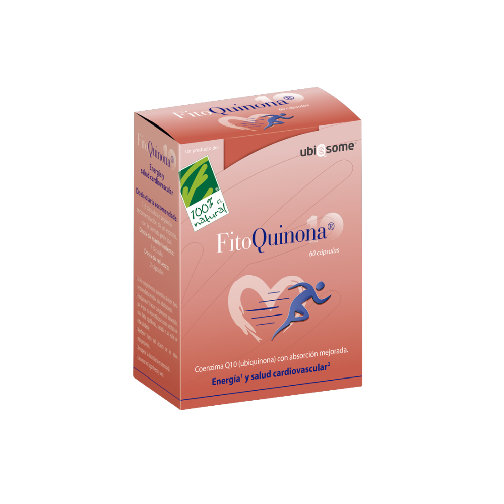 100% Natural Fitoquinona 10 de 60 cápsulas