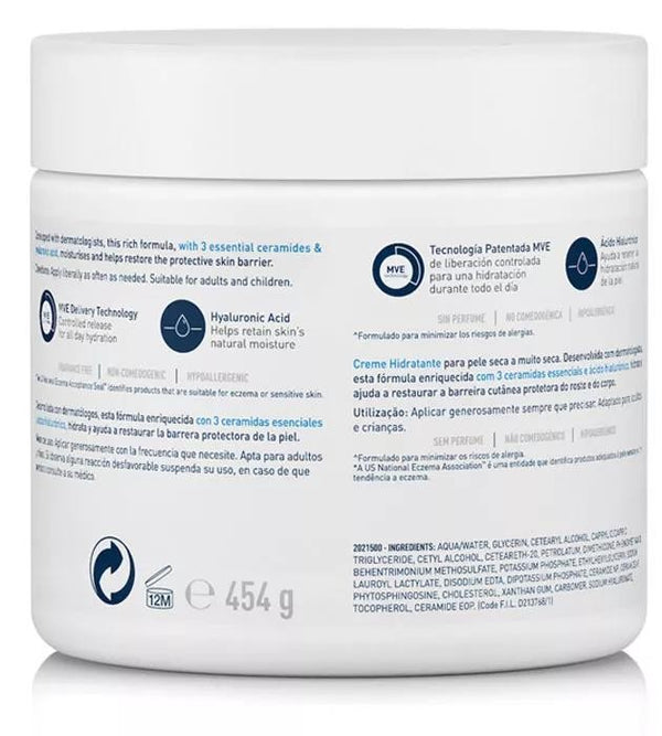 Cerave Crema Hidratante Familiar 454 ml