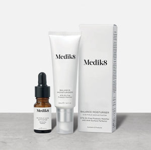 Medik8 Balance Crema Idratante 50 ml e Attivatore dell'Acido Glicolico 10 ml