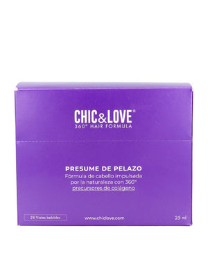 Chic&Love 360 Hair Fórmula Anticaída 28 Viales Bebibles