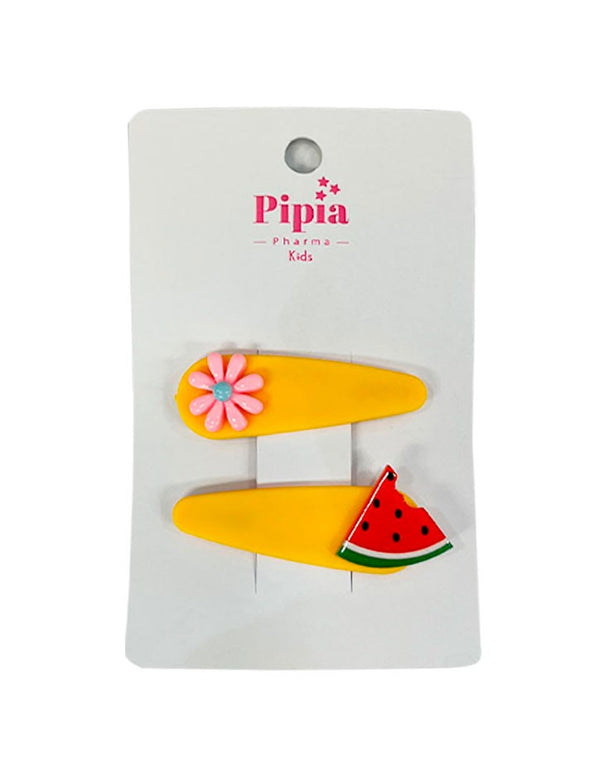 Pipía Kids Horquillas para pelo Sandía y Flor