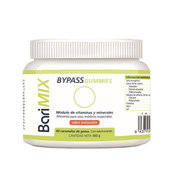 BariMIX Bypass gummies 60 caramelos de goma Sabor Melocotón