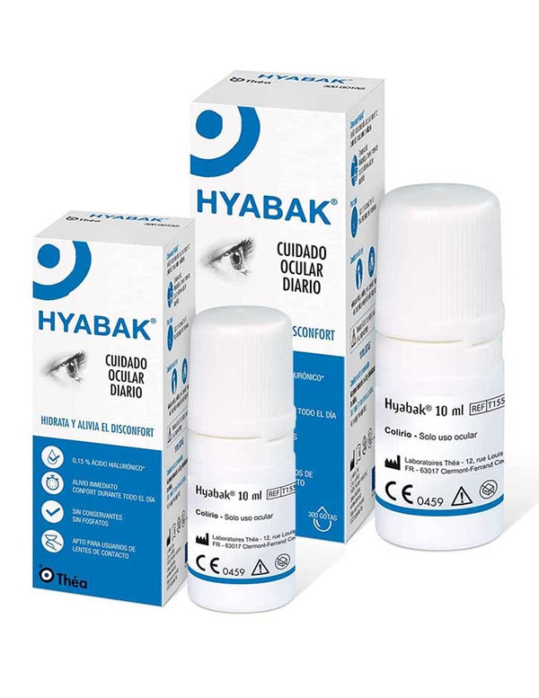 Hyabak Lubricante Ocular Solución 10 ml + Regalo Minitalla Hyabak 5 ml