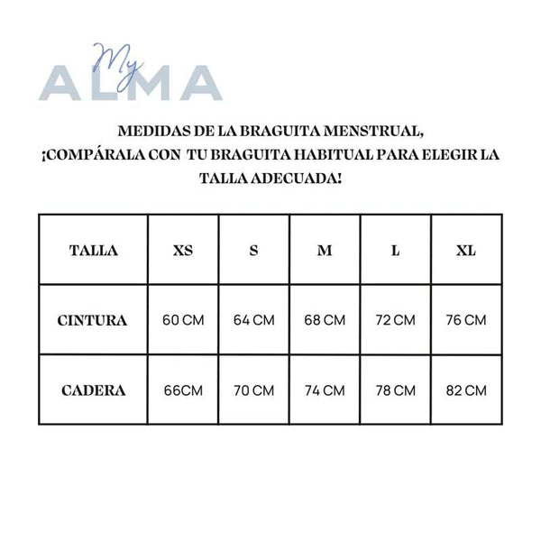 MyAlma Braguita Menstrual Algodón Orgánico y Bambú