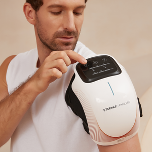 Eternas Masajeador de Rodilla Inalámbrico | Alivio del Dolor Articular por Infrarrojos, Calor, Láser y Vibración - 2