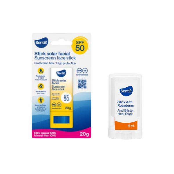 Senti2 Pack Verano Stick Solar + Anti rozaduras