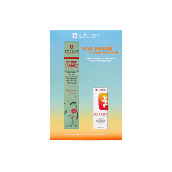 Erborian Pack CC Red Correct 45 ml + Skin Therapy Aceite de Noche 10 ml