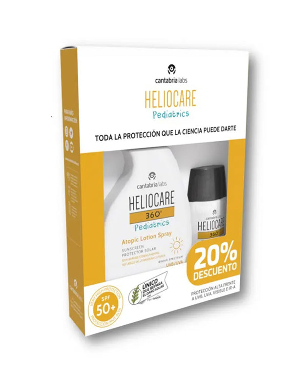 Heliocare 360 Pediatrics Protector Solar + Atopic Lotion Spray SPF50