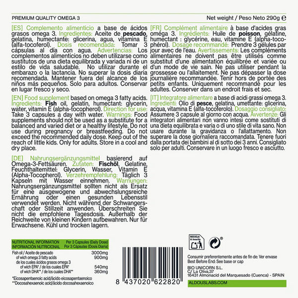Aldous Omega 3 210 cápsulas