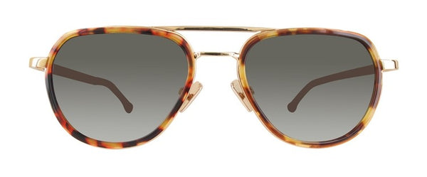 IRON PARIS Gafas de sol de metal para hombres color marrón