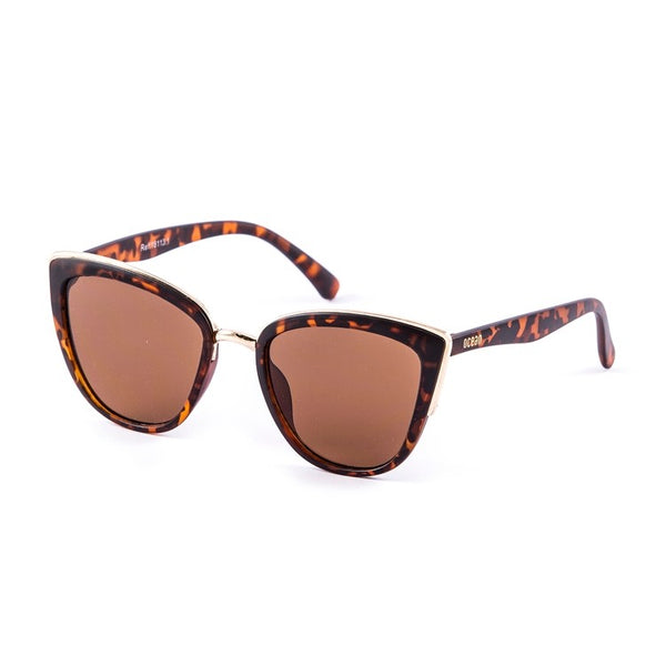 Ocean Glasses - Cat eye Gafas de sol de plástico para mujeres color marrón