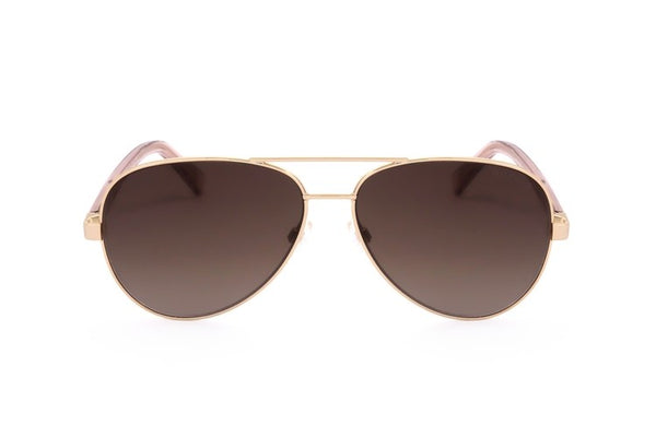 Tommy Hilfiger Gafas de sol de acero inoxidable unisex color oro rosa