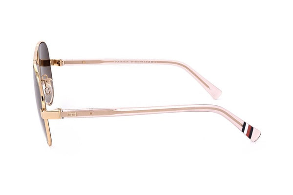 Tommy Hilfiger Gafas de sol de acero inoxidable unisex color oro rosa