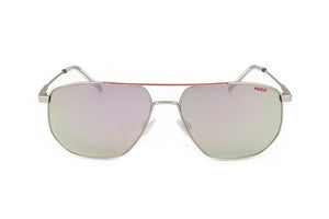Hugo Gafas de sol de acero inoxidable para hombre color plata mate