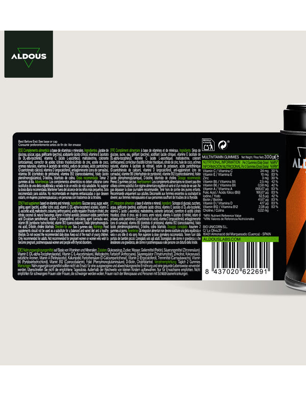 Aldous Multivitaminas en gominolas 120 gummies