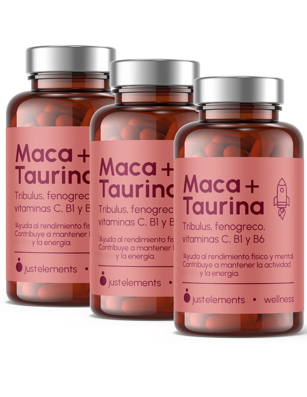 Pack de 3 Maca + Taurina Just Elements Wellness